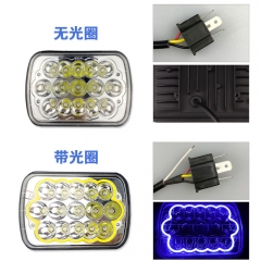 Hot selling 12V 7x6 inch square headlights with angel eyew 7 inch led headlight square led H4 motorcycle headlight truck