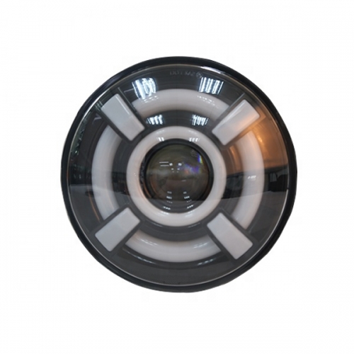 Wholesale TSIALEE 2021 New High Lumen Brightness Angel Eye DRL 24V 12V Round 7 inch Led Headlight for Motorcycle wrangler headlight