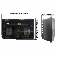 High brightness 4x6 led rectangular headlights sealed beam headlight conversion kit tractor headlight 4x6 inch high/low beam