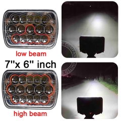 square 7x6 inch led headlight 7x6 led Projector Sealed Beam Rectangle Truck LED Headlight 7inch led headlight for truck jeep