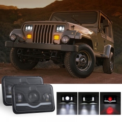 TSIALEE factory directly sale super bright auto car 5inch faros led 4x6 led driving headlight light rectangular replacement