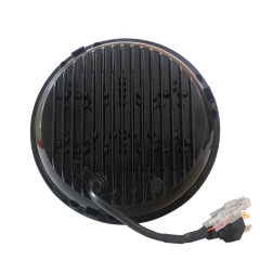 2021 Newest skull design headlight 7inch drl cheap price led headlight 7inch chrome cover H4 high low beam RGB