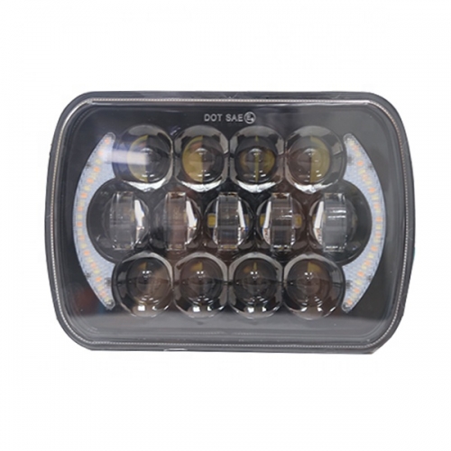 high quality truck head light 5x7 7x6 auto square halo headlamp led projector headlights gmc accessories for j eep cherokee xj