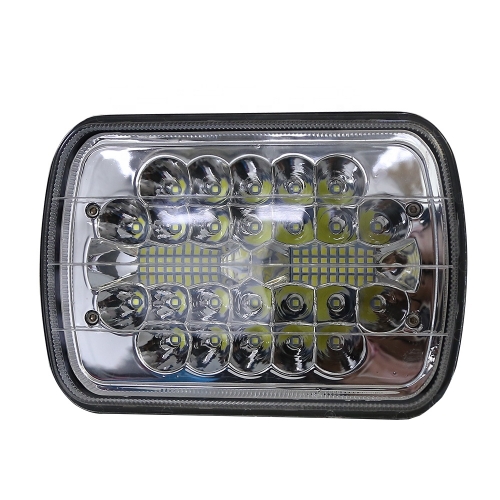 brightest 5x7" 7x6 inch led headlight for j-eep w-rangler car led headlamp square 7inch high low beam with H4 plug waterproof