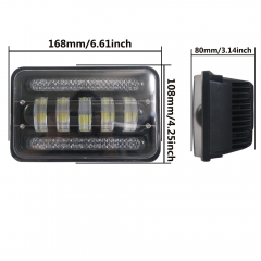 Hot selling rectangular 4x6 inch led headlights conversion H4 led 5inch 4x6 headlamp for truck j eep 12V 24V