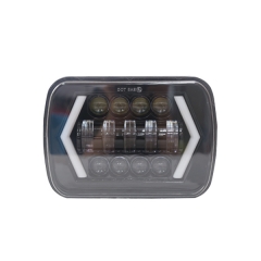 square headlights for j eep cherokee xj 1988 rectangular 7 inch headlights 5 x 7 truck headlights with Arrows DRL turn light