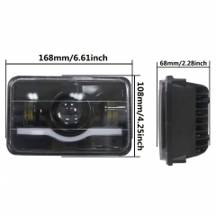 TSIALEE splendor headlight 4x6 inch projector sealed beam dot rectangular headlights with DRL for j eep trucks motorcycle