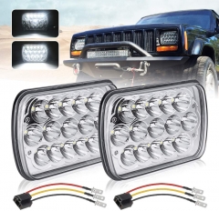 square 7x6 inch led headlight 7x6 led Projector Sealed Beam Rectangle Truck LED Headlight 7inch led headlight for truck jeep