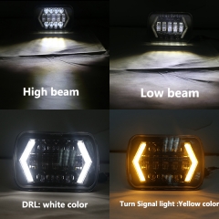 square headlights for j eep cherokee xj 1988 rectangular 7 inch headlights 5 x 7 truck headlights with Arrows DRL turn light
