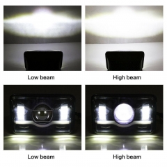 TSIALEE factory directly sale super bright auto car 5inch faros led 4x6 led driving headlight light rectangular replacement