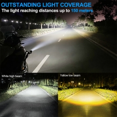 Motorcycle Auxiliary Lights LED Spot Driving R1200GS Fog Lights Turn Signal DRL Compatible with R1200GS F800GS K1600 KTM Fits Universal Motorcycle 40W 6000K Spot Driving Fog Lamps