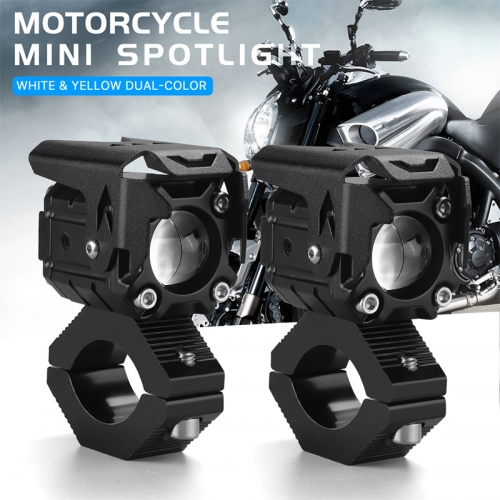 Motorcycle Auxiliary Lights LED Spot Driving R1200GS Fog Lights Turn Signal DRL Compatible with R1200GS F800GS K1600 KTM Fits Universal Motorcycle 40W 6000K Spot Driving Fog Lamps