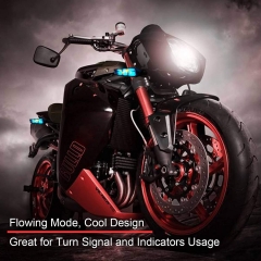 Motorcycle Motorbike LED Turn Lights Blinker Front Indicator Lights for Harley Cruiser Honda Kawasaki BMW Yamaha Suzuki