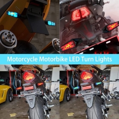 Motorcycle Motorbike LED Turn Lights Blinker Front Indicator Lights for Harley Cruiser Honda Kawasaki BMW Yamaha Suzuki