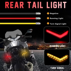 LED Motorcycle Turn Signals Sequential Blinkers Front Rear Indicators Universal 12V Compatible with Scooter Quad Cruiser Off Road Moped Dirt Bike