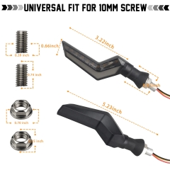 LED Motorcycle Turn Signals Sequential Blinkers Front Rear Indicators Universal 12V Compatible with Scooter Quad Cruiser Off Road Moped Dirt Bike