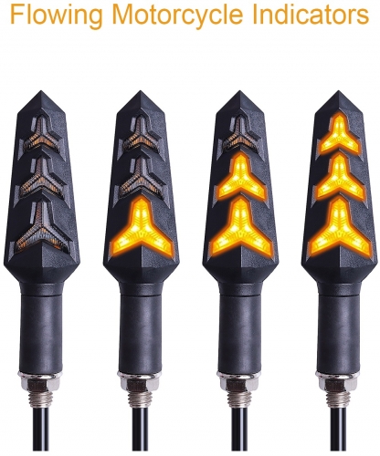 Motorcycle Indicators Flowing Motorcycle Turn Signal Lights Motorbike Indicators Turning Indicators 12V 12LEDs Bulbs for Motorcycle Motorbike Scooter Quad Cruiser Off Road
