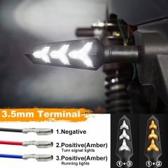 Sequential Turn Signal Motorcycle Blinkers LED Front Rear Flowing Indicators Daytime Running Light Universal Compatible with Harley Honda Kawasaki Suzuki Yamaha