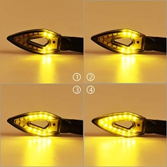 Universal Motorcycle Flowing Turn Signal Indicator LED Amber Light for Honda Yamaha Suzuki Kawasaki