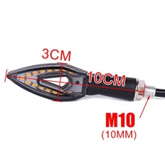 Universal Motorcycle Flowing Turn Signal Indicator LED Amber Light for Honda Yamaha Suzuki Kawasaki