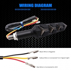 Motorcycle Turn Signal LED Lights 12 LEDs Blue Flowing Indicators Amber Daytime Running Lights Waterproof 12V for Motorcycle Motorbike Off-Road Vehicle
