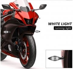 Sequential Turn Signal Motorcycle Blinkers LED Front Rear Flowing Indicators Daytime Running Light Universal Compatible with Harley Honda Kawasaki Suzuki Yamaha