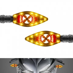 Sequential Turn Signal Motorcycle Blinkers LED Front Rear Flowing Indicators Daytime Running Light Universal Compatible with Harley Honda Kawasaki Suzuki Yamaha