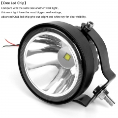 Led Pod Light 4x4 Offroad Driving Lights 2PCS 4 Inch 60W Super Bright Waterproof Work Auxiliary Lights Bumper Lights Fit for 12V 24V Car Truck ATV Boat Motorcycle Round Fog Lights