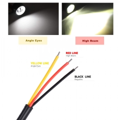 2PCS 3 Inch 40W Fog Light White 6000K 10-80V DC 8000LM Waterproof Round LED Angel Eye Light Strip Off-Road Vehicle Marine Work Light Motorcycle Light Jeep ATV UTV SUV Boat Marine 4X4