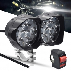 Motorcycle Driving Lights 3000LM Super Bright 18SMD Chips Sport Lights Waterproof for Cars ATV Bike Yamaha UTV Truck Boat DC9-85V,Xenon White