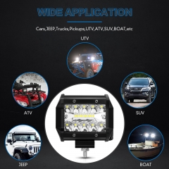 4 Inch LED Light Bar Pods 4PCS 120W 12000LM Boat Light Spot Flood LED Driving Fog Light Off Road Lights Bars LED Work Light for Truck Pickup Van Camper SUV ATV