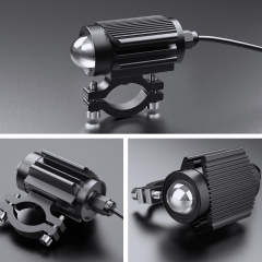 Motorcycle LED Driving Lights 12000LM Tri-Color Mini Fog Lights 60W 6000K Super Bright Amber White Aux Spotlight for Motorcycle Yacht