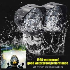 Motorcycle Driving Lights 3000LM Super Bright 18SMD Chips Sport Lights Waterproof for Cars ATV Bike Yamaha UTV Truck Boat DC9-85V,Xenon White