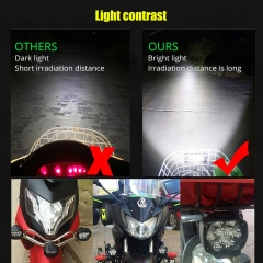 Motorcycle Driving Lights 3000LM Super Bright 18SMD Chips Sport Lights Waterproof for Cars ATV Bike Yamaha UTV Truck Boat DC9-85V,Xenon White