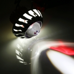 Motorcycle High/Low Beam LED Projector Lens Dual Angel Devil Eye Head Lamp Cyclone Type