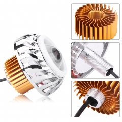 Motorcycle High/Low Beam LED Projector Lens Dual Angel Devil Eye Head Lamp Cyclone Type
