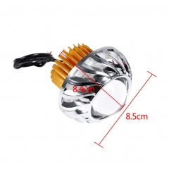 Motorcycle High/Low Beam LED Projector Lens Dual Angel Devil Eye Head Lamp Cyclone Type