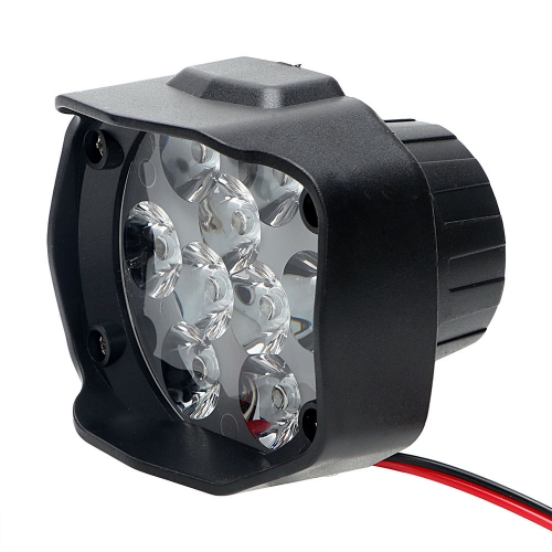9 LEDs Motorcycle Work Light 15W 6500K DC85V Waterproof Shockproof Round Square Mini Spotlight White Fog Lamp