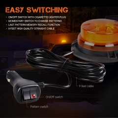 Automotive Emergency Strobe Lights for Vehicles - Green Rooftop Strobe Beacon Lights for Trucks and Cars Strobe Mini Light Bar 24 High Intensity LEDs 8 Flash Modes Strong Magnetic Mount