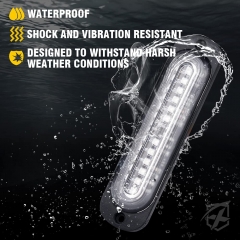 Blue LED Emergency Strobe Lights Kit, Surface Flush Mount Grill Grille Hazard Warning Safty Flashing Police Light for Volunteer Vehicles Off-Road Trucks Cars SUV ATV UTV Motorcycle