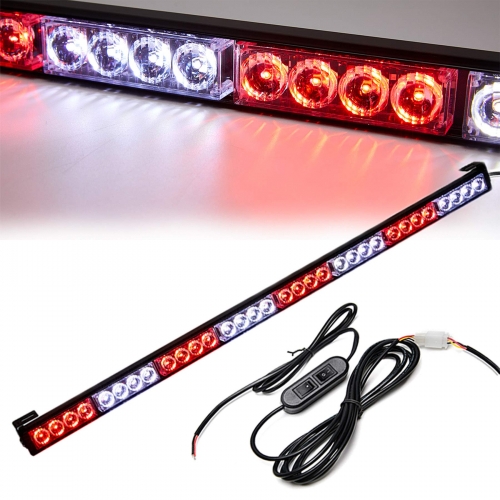 Emergency Light Bar 35.5 Inch Traffic Advisor Led Strobe Light Bar Kit Rainproof Warning Caution Turn Signals Directional Car Vehicles Pickup Trucks Tow Roof Rear Head