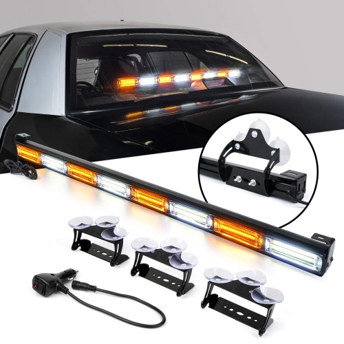 35" COB LED Traffic Advisor Strobe Police Light Bar, Hazard Warning Safety Directional Flashing Lightbar for Volunteer Firefighter Emergency Vehicles Law Enforcement Trucks