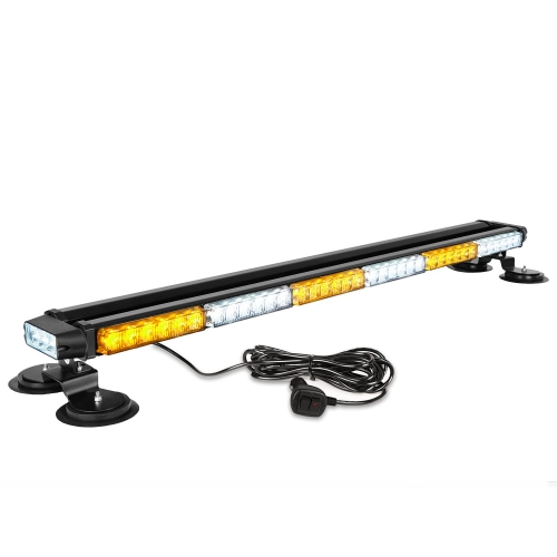 38.5" 78 LED Strobe Light Bar Double Side Flashing High Intensity Emergency Warning Flash Strobe Light with Magnetic Base for Safety Construction Vehicles Tow Trucks Pickup