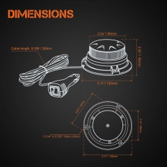 Automotive Emergency Strobe Lights for Vehicles - Green Rooftop Strobe Beacon Lights for Trucks and Cars Strobe Mini Light Bar 24 High Intensity LEDs 8 Flash Modes Strong Magnetic Mount