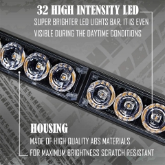 Emergency Light Bar 35.5 Inch Traffic Advisor Led Strobe Light Bar Kit Rainproof Warning Caution Turn Signals Directional Car Vehicles Pickup Trucks Tow Roof Rear Head