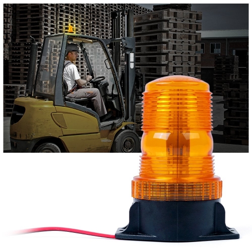 30 LED Amber Forklift Beacon Strobe Light Safety Warning Flashing Lights for 10-110V Mower, ATV, Trucks, Tractor, Golf Carts, UTV, Cars, Bus