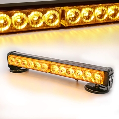 Amber Wireless Battery Traffic Advisor Emergency Lights Bar Beacon Led Strobe Warning Light Mini Roof Top Plow Hazard Flash with Magnetic Base Mount and 12 V Rechargeable Plug