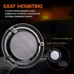 Automotive Emergency Strobe Lights for Vehicles - Green Rooftop Strobe Beacon Lights for Trucks and Cars Strobe Mini Light Bar 24 High Intensity LEDs 8 Flash Modes Strong Magnetic Mount