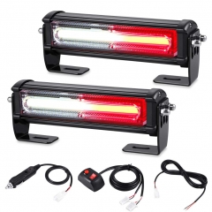 Waterproof Surface Mount and Grille Flashing Warning COB LED Amber White Strobe Lights for Trucks Snow Plows Hazard Warning Cars Construction Vehicles