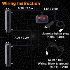 Waterproof Surface Mount and Grille Flashing Warning COB LED Amber White Strobe Lights for Trucks Snow Plows Hazard Warning Cars Construction Vehicles